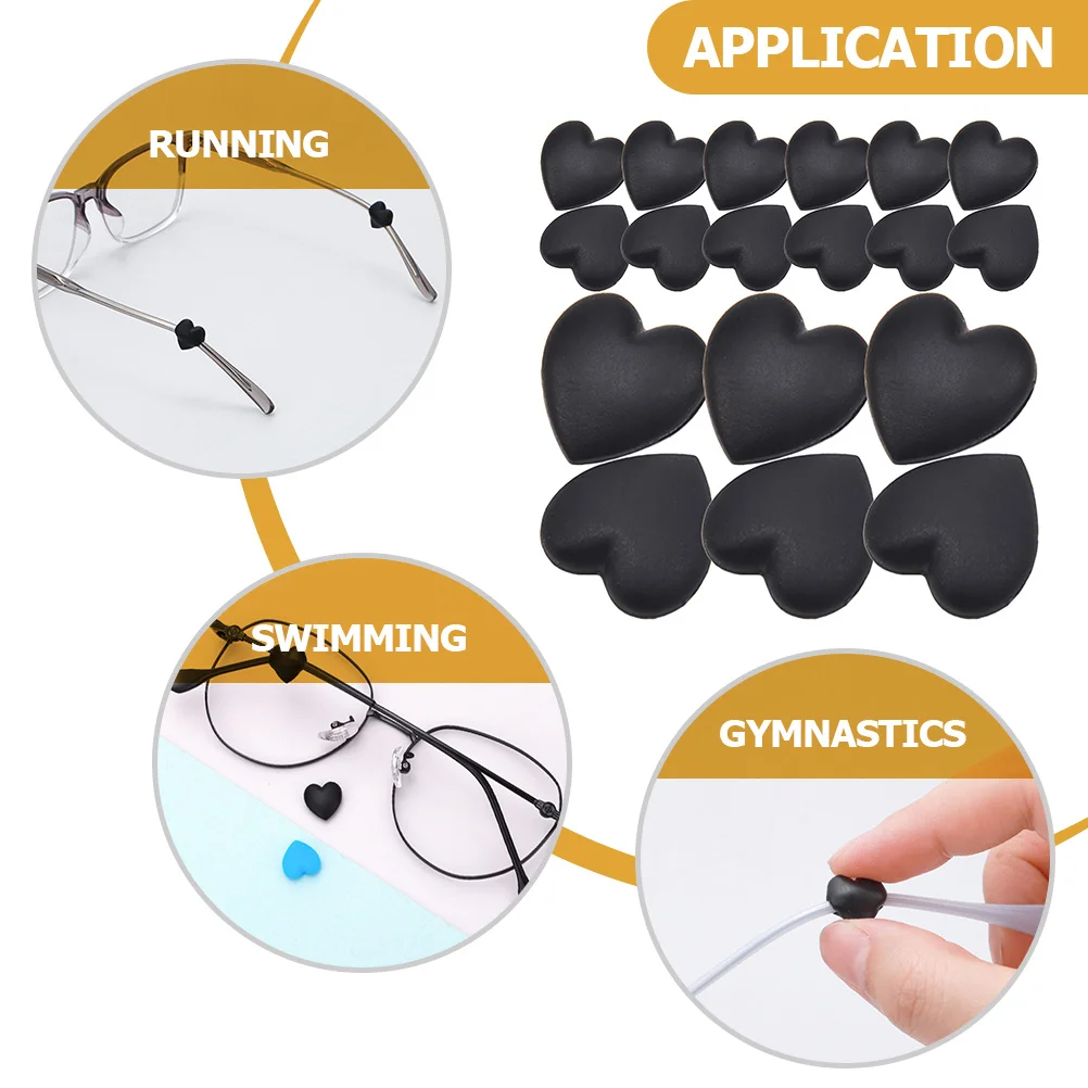 

16Pairs Anti-Slip Eyeglass Accessories Silicone Ear Grips Nonskid Flexible Lightweight for Outdoor Activities Climbing Hiking