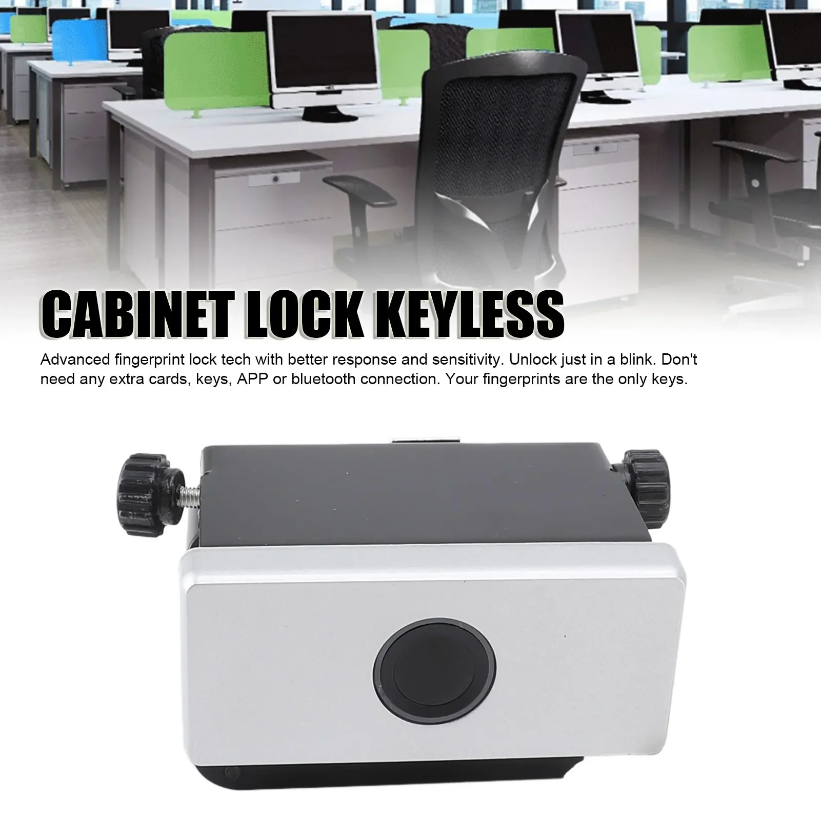 Fingerprint Cabinet Lock Safety Anti Theft Smart Keyless Drawer Wardrobe Lock For Home Office Quick Unlock Easy Install