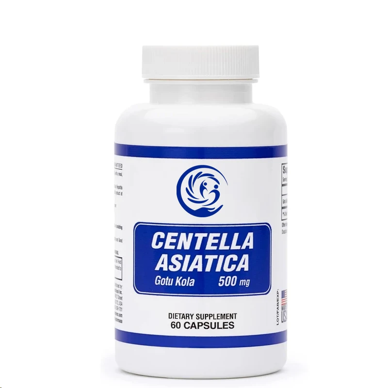 Centella Asiatica Capsules 500mg 60pcs - Centella Asiatica Capsule Extract Helps with Fatigue