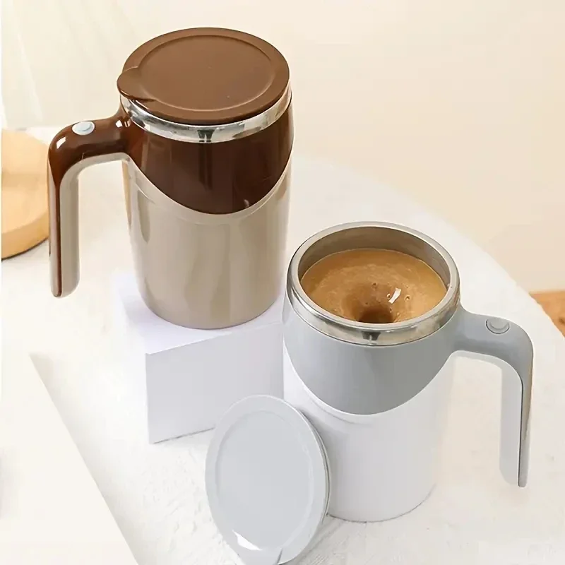 1PC-Lazy People's Dedicated Magnetic Electric Mixing Cup, Fully Automatic Milk Coffee Mug, Made of Stainless Steel Material