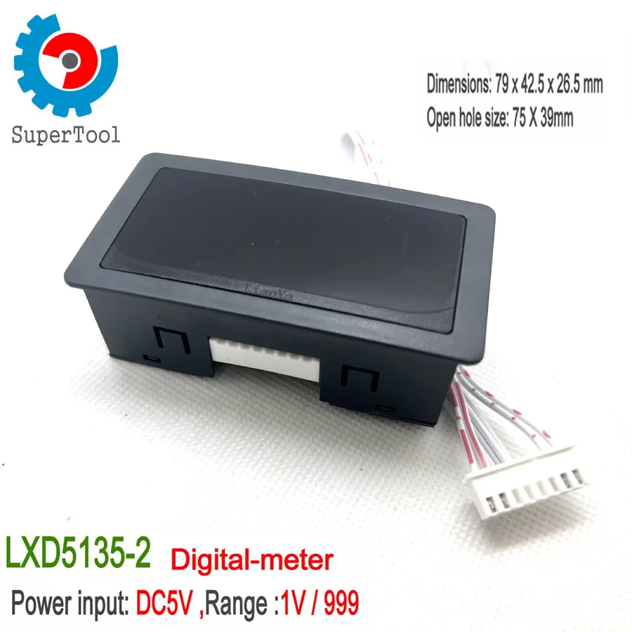 Current Meter LxD5135 Power DC5V/50mA Current Meter Range DC0-1V Show 0-999 79x 42.5mm For Inverter Welding Machines Accessories