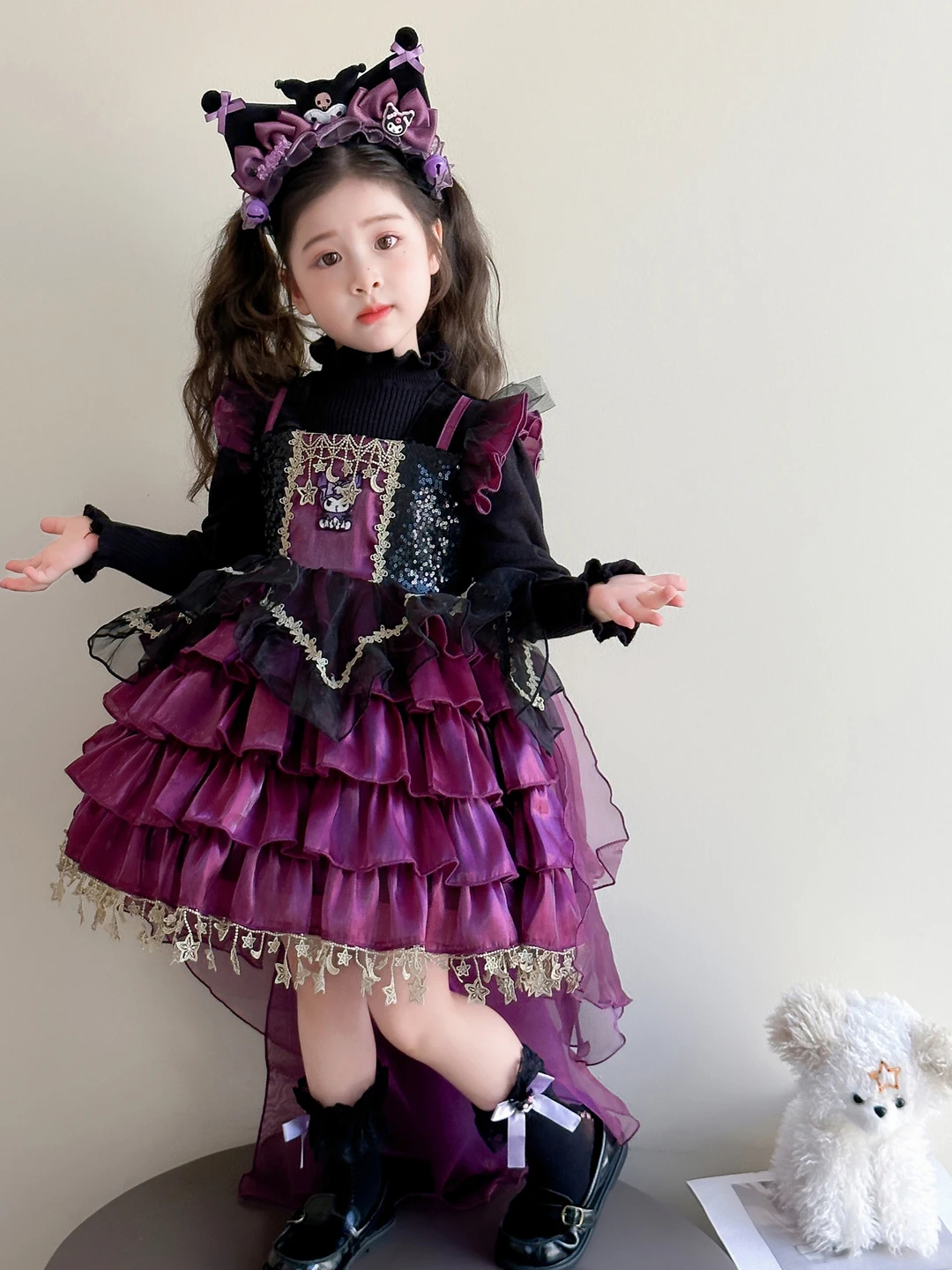 

Детский костюм на Хэллоуин, пышная юбка, подарок на день рождения для девочек, юбка принцессы Dr Lolli, кружевная милая юбка для маленьких девочек