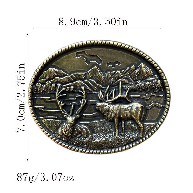 Elk belt buckle