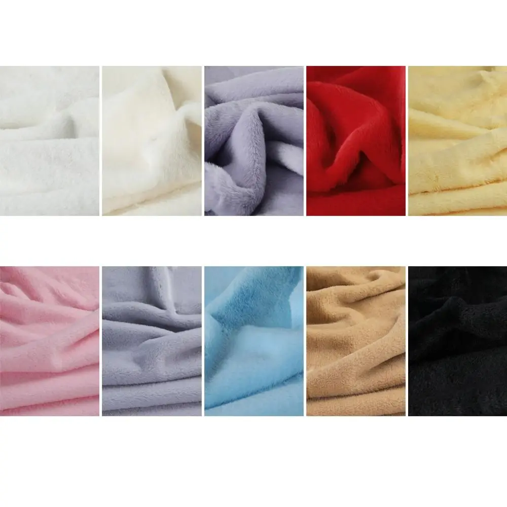 New 50x50cm Rabbit Fur Fabric Encrypted Polyester Faux Rabbit Fur Thickened Fabric Doll Cotton Doll Material