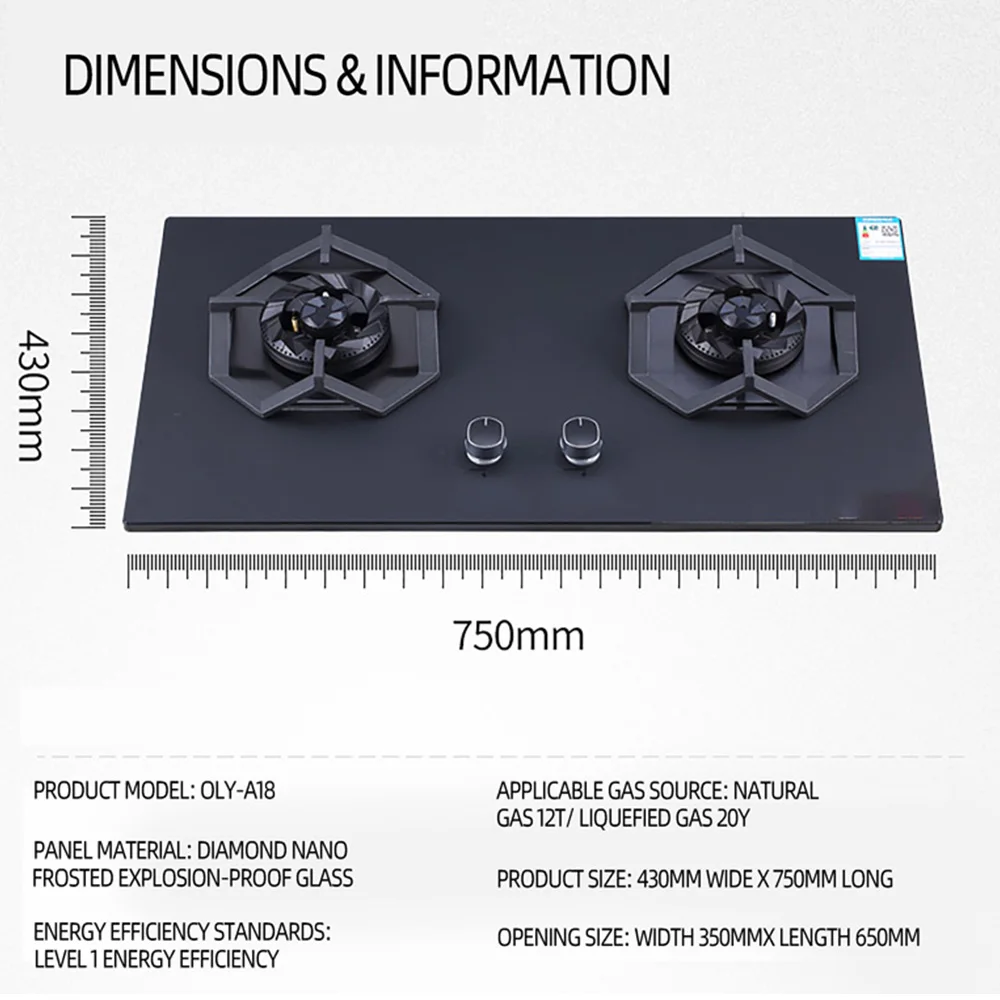 Household Dual Stove Cooktop Energy Efficiency Gas Stove Kitchen Cuiseur Gaz Table Gas Cooker 2 Burner