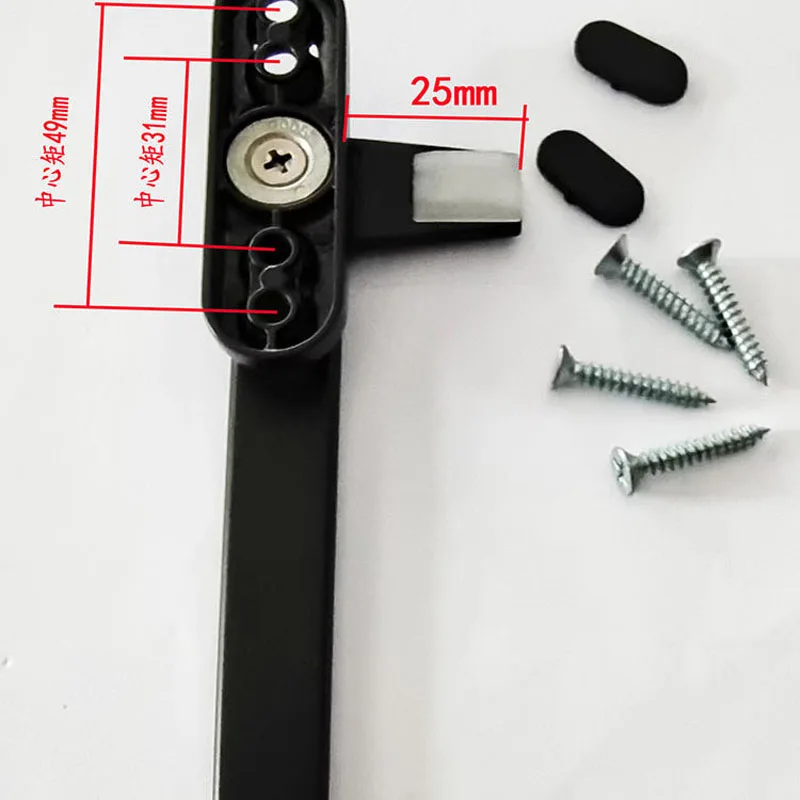Aluminum Alloy Old Style 50 Outward Swing Door Window Flat Handle Low Seat Unobstructed Screen Window Seven Character Handle