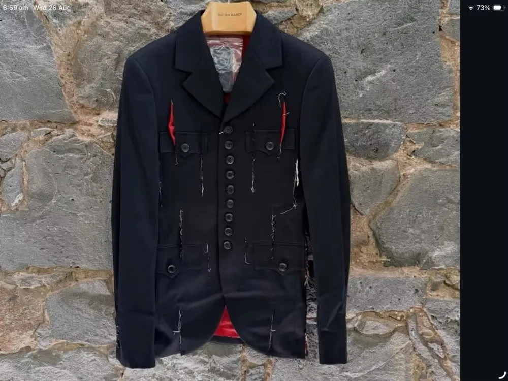 Novo 2026, Tamanhos XS-6XL, Vestuário Masculino e Feminino, Unissex, Estilo Desconstruído, Terno Personalizado com Múltiplos Botões, Trajes de Cantor,