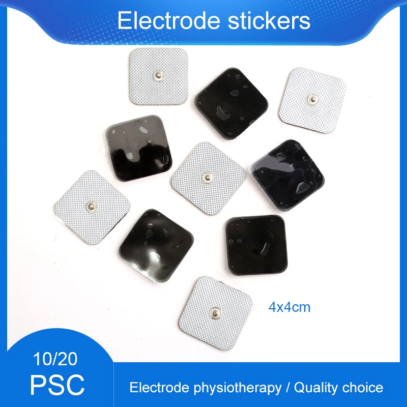 

10/20pcs 4*4cm Electrode Stimulator Sticker Self-adhesion Electrode for EMS Tens Unit Electrical Muscle Stimulator Pads Relax