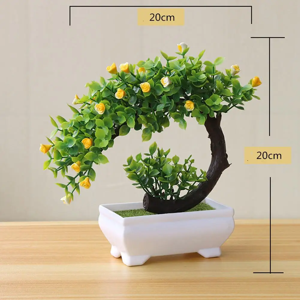 人工植物盆栽プラスチック小さな木ポット偽の植物花の鉢植えの家の部屋のテーブルの庭の装飾のための装飾品