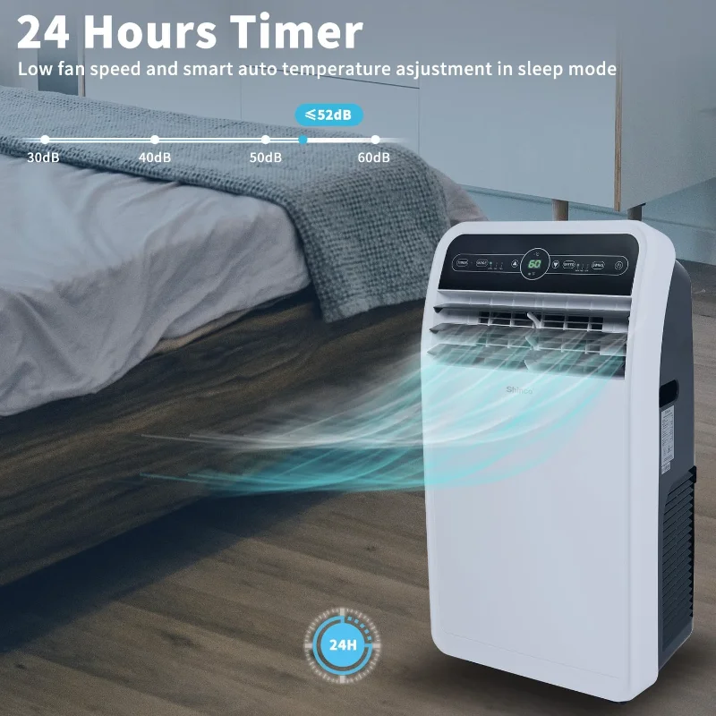 Shinco 10,000 BTU Portable Air Conditioner, Portable AC Unit with Built-in Cool, Dehumidifier & Fan Modes for Room up to 300