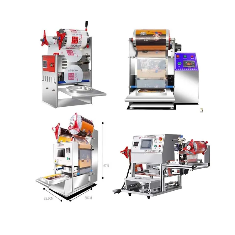 

Large Small Food Packaging Tray Hand Automatic Film Sealing Sealer Machines
