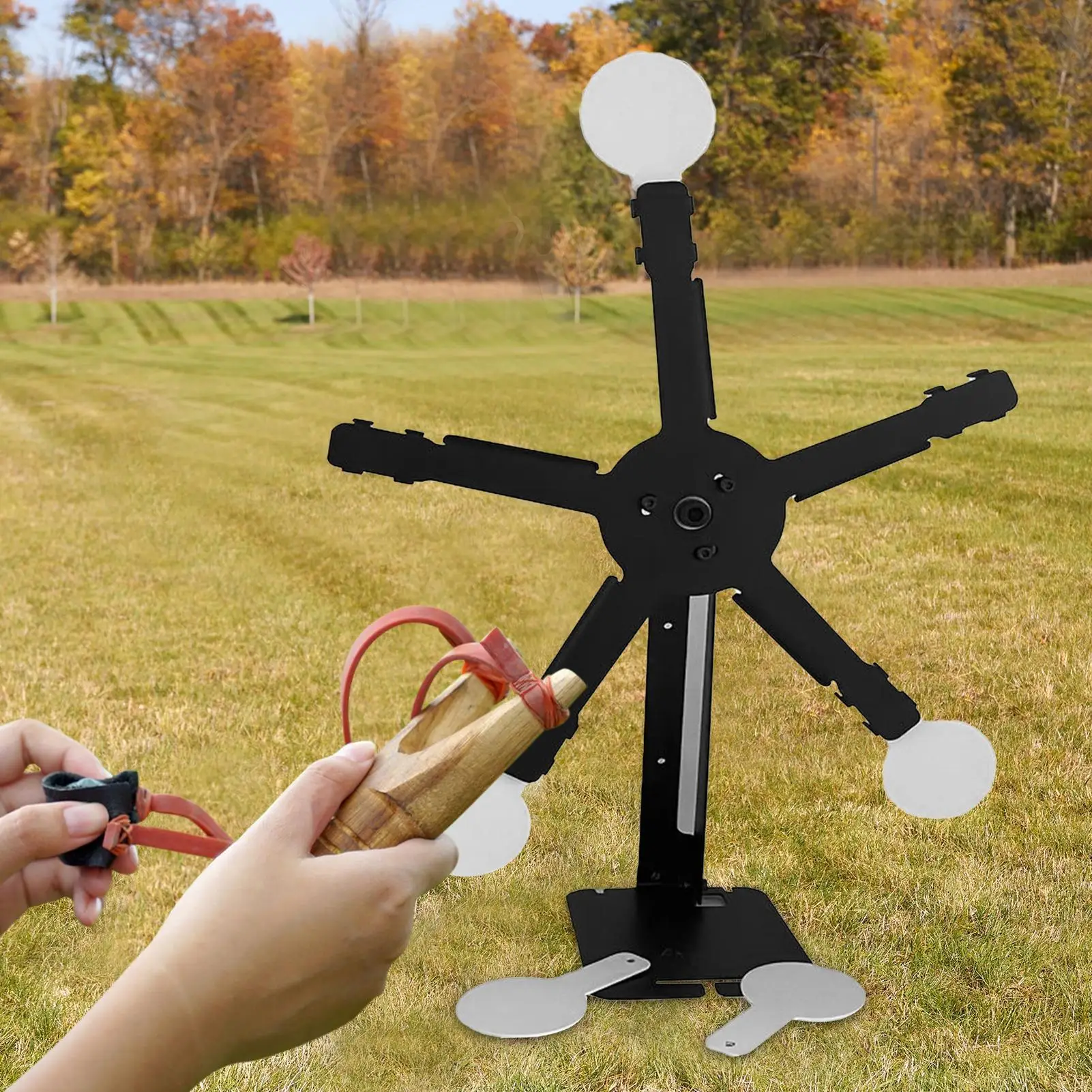 Alvo magnético da roda gigante, ferramenta de prática de tiro com reinicialização automática, alvo portátil ajustável para presentes de treinamento ao ar livre