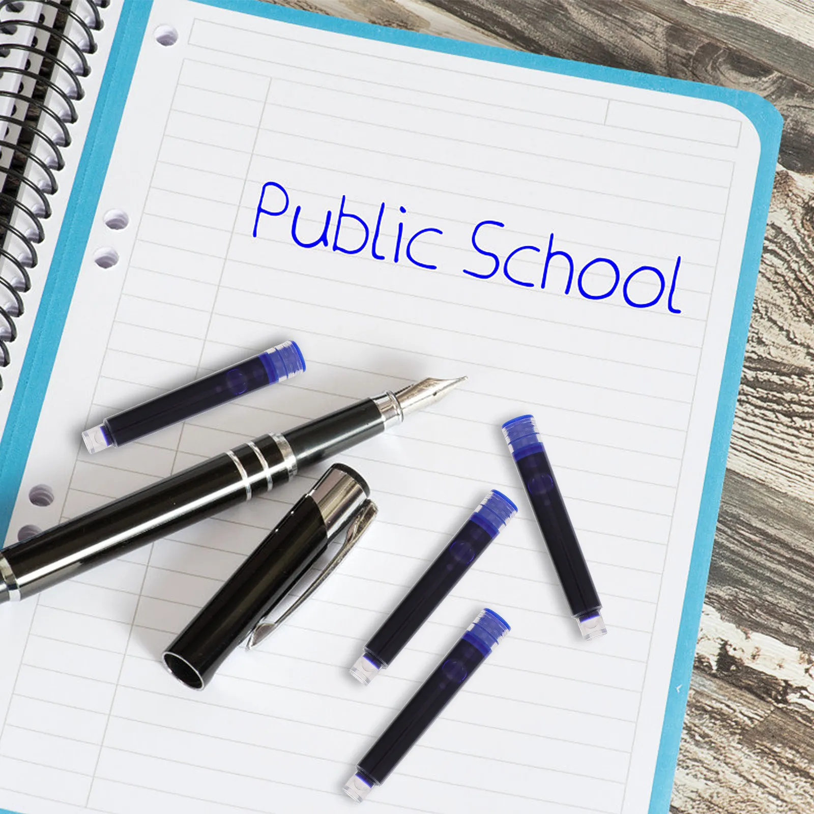 

100 шт. картриджей для перьевых ручек, пластиковые сменные стержни премиум-класса, обеспечивающие плавное письмо, не деформируются, просты в использовании, эргономичные, для школы