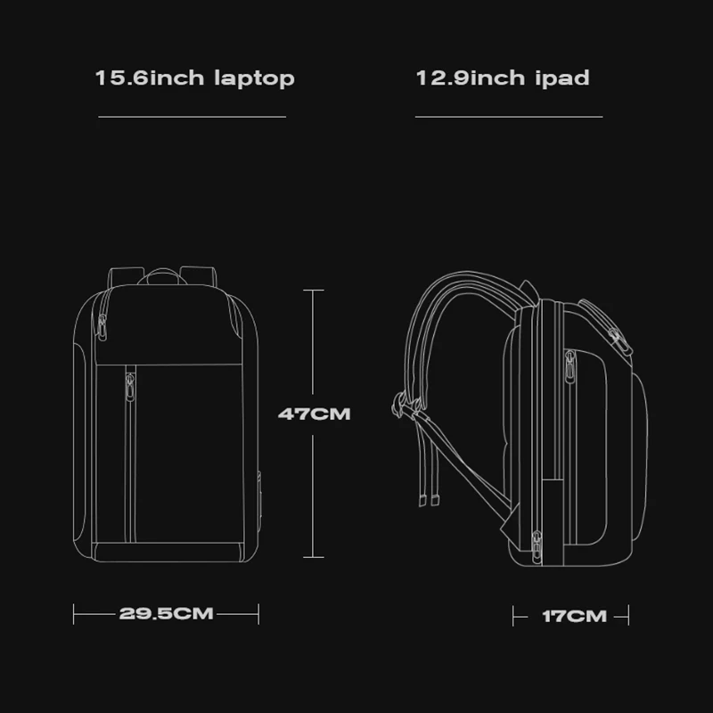 2023 New Business Backpack Men Fashion 15.6 in Laptop Backpack Work Man Bag Unisex Black Travel Male Backpack Mochila Waterproof