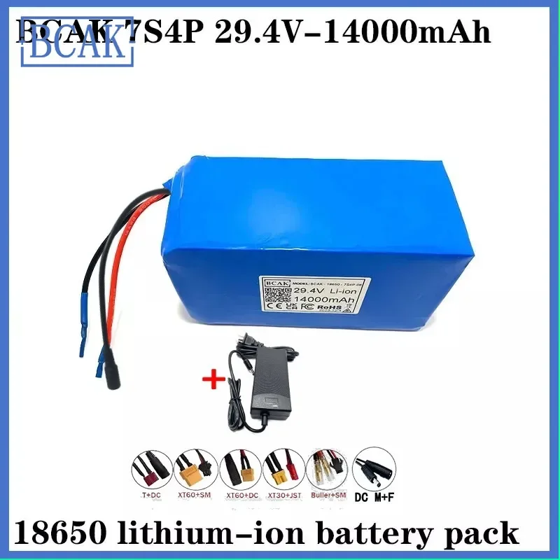 7S4P 29.4 فولت 14000 مللي أمبير 18650 هايت الجودة قابلة للشحن بطارية ليثيوم أيون حزمة دراجة كهربائية سكوتر نموذج سيارة كرسي متحرك #2