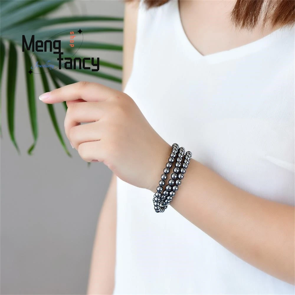 Terahertz Diamond cut 6-12mm Polysilicon Hot & Cold Dual Effect Bracelet Natural Exquisite Fashion Elegant Jewelry Holiday Gifts