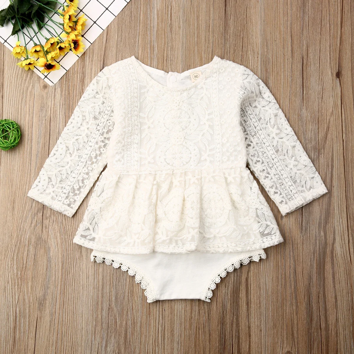 Newborn Baby Girl Lace Romper Jumpsuits Tutu Dress Outfits Summer Clothes 0-24M