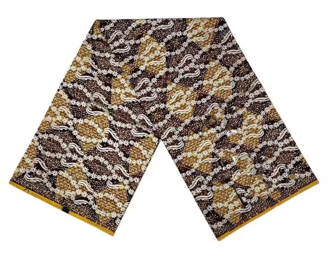 

Grand 100% Cotton Print African Wax High Quality Wax Ankara Print Fabric For Sewing 6 yards Women Dress Fabric Stonk uni wax HS4