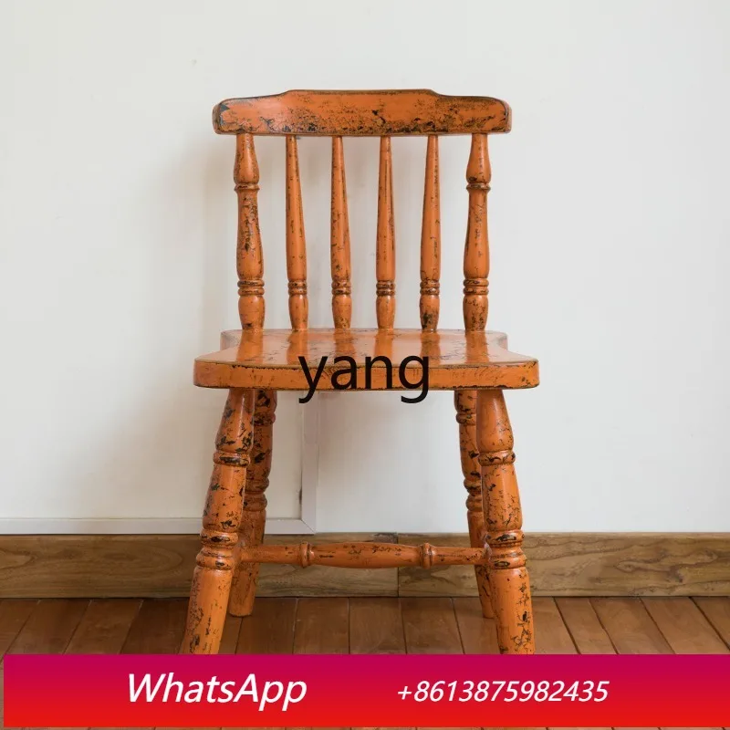 

LTT retro old casual chair Windsor chair fashion creative American country dining chair
