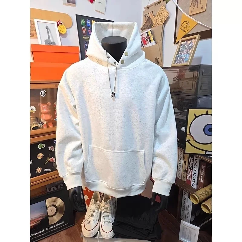 Hoodies Masculinos com Capuz, Zíper de 1/4, Ajustáveis, Roupas Esportivas Respiráveis em Mistura de Algodão para Treino e Performance