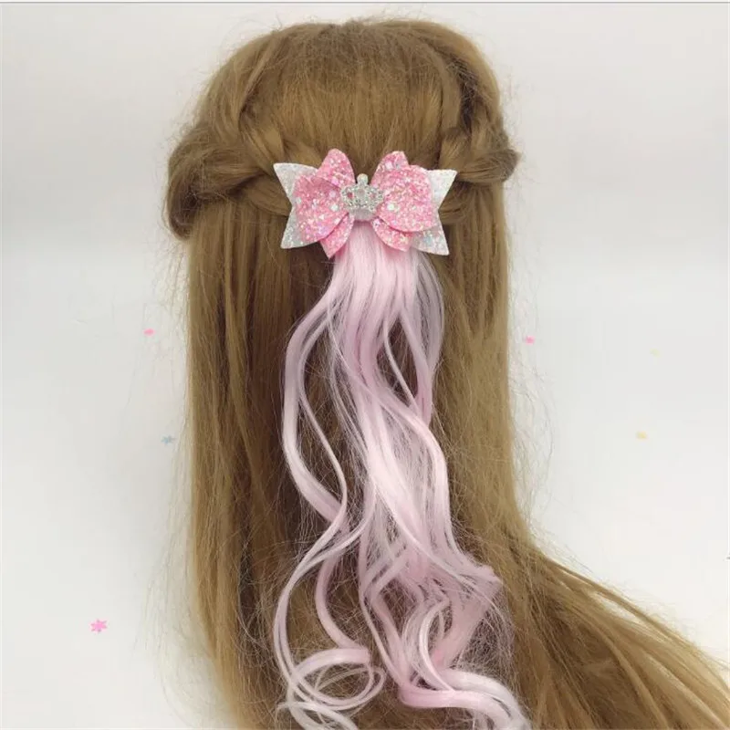 Unicorn Lace Headband Hairpiece Cosplay Braided Wigs for Elsa Dress Up Set for Toddler Girls Party Wedding Birthday