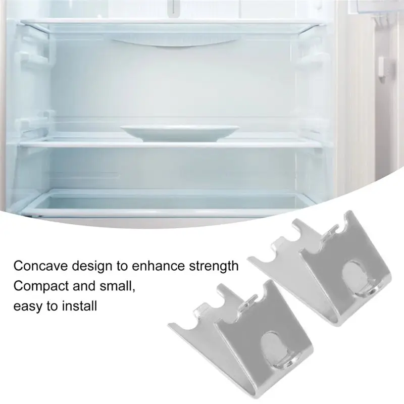 B01C-ثلاجة الجرف دعم 14 قطعة 1.5 مللي متر 304 الفولاذ المقاوم للصدأ الفريزر الجرف كليب لتحسين الرف قدرة #2