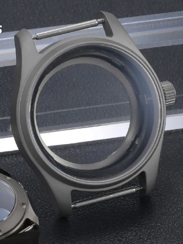 T2 Titanium/staal Pilot Duikhorlogekast voor NH34 NH35 NH38 NH70 PT/ETA AR Saffier 20BAR Waterdicht Anti-allergie horloge onderdeel - afbeelding 2