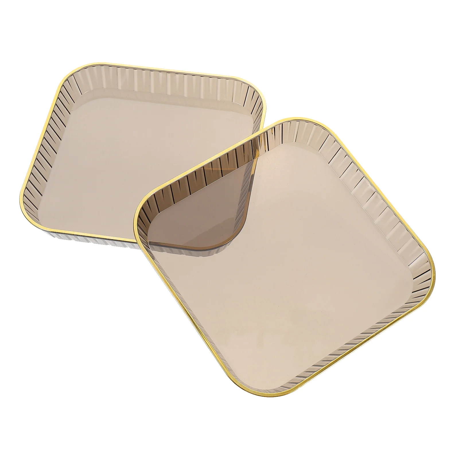 

2pcs Elegant Serving Trays Fruit Tray for Snacks Bread Desserts Party Home Use Elegant Plates Storage Serving