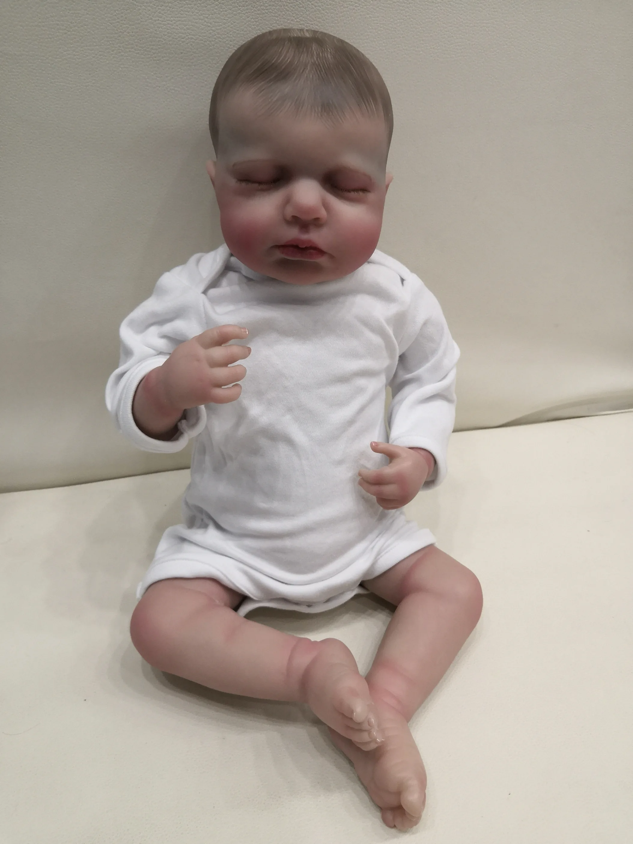 

49CM Realistic LouLou Reborn Baby Doll - Handcrafted Vinyl Lifelike Collectible, Heirloom Gift for Girls