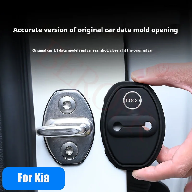 Carmilla 4Pcs/Set ABS Car Door Lock Protective Cover For Kia Rio Sportage Ceed Cerato Sorento K2 K3 Doors Lock Holder Protector