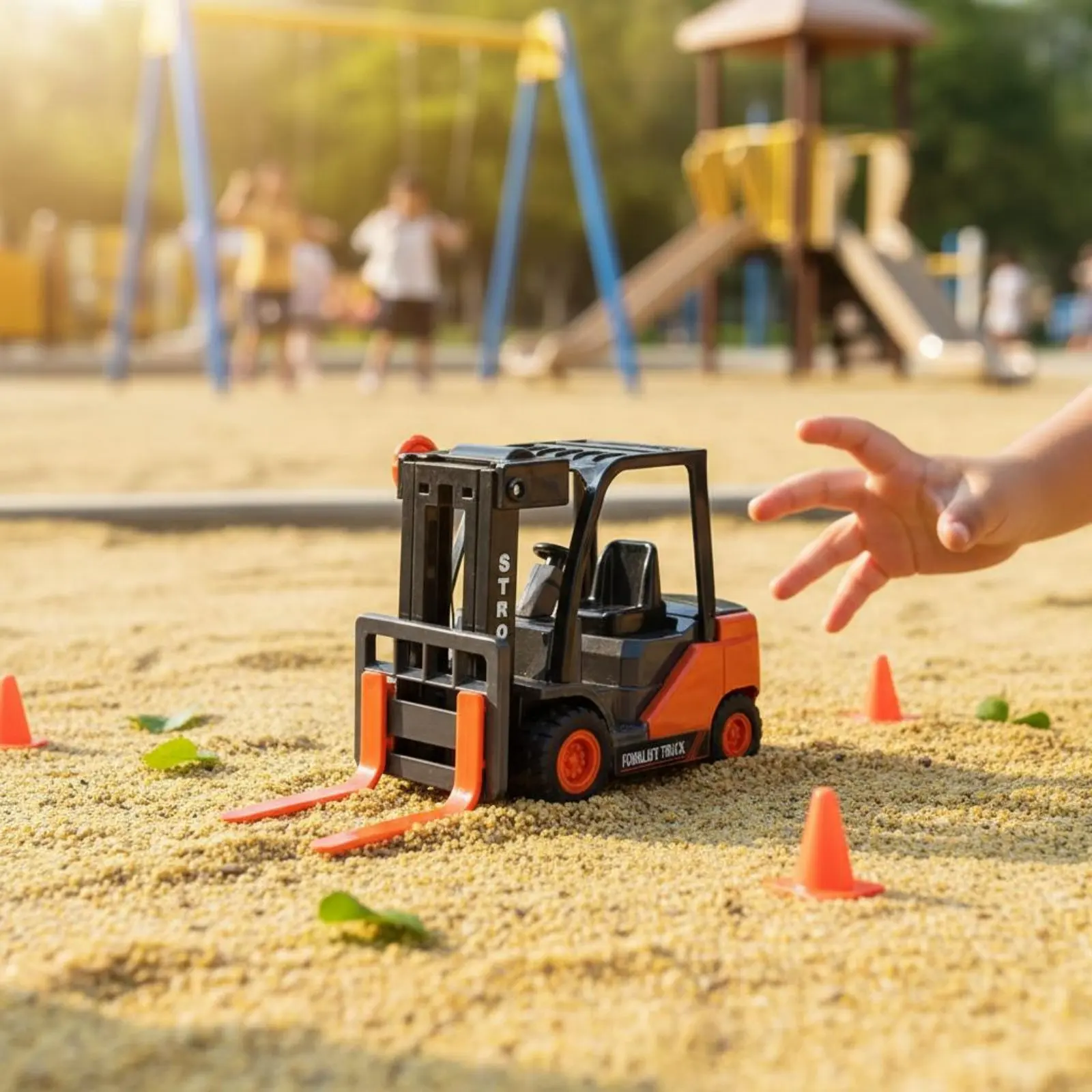 

Игрушечный погрузчик, устойчивый к падениям, реалистичный дизайн, резиновые шины, для детей