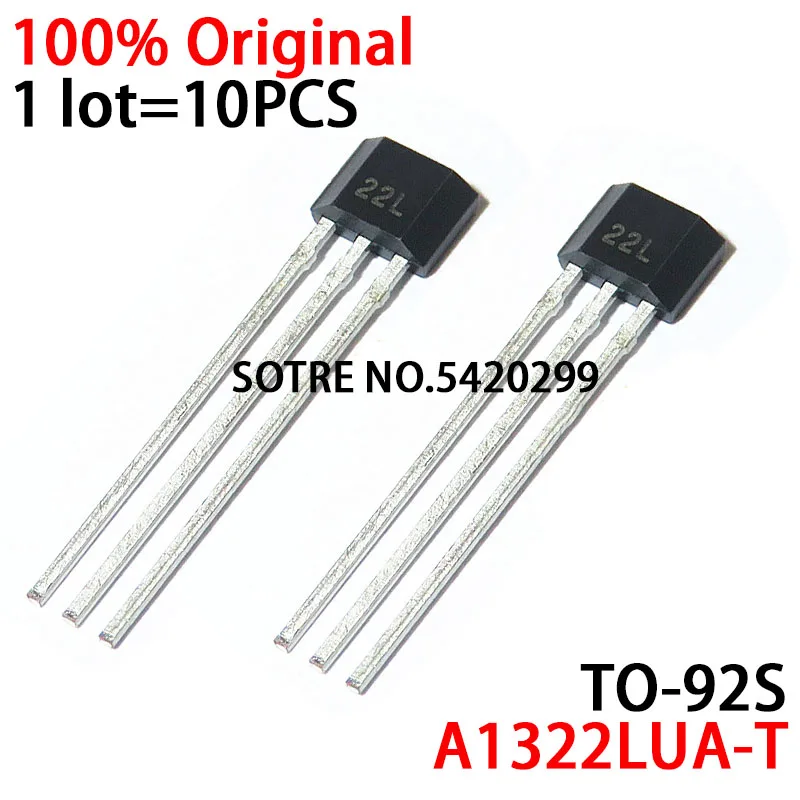 10 Uds A1322LUA-T marcado: 22L A1322LUA A1322L TO-92S sensor Hall nuevo original