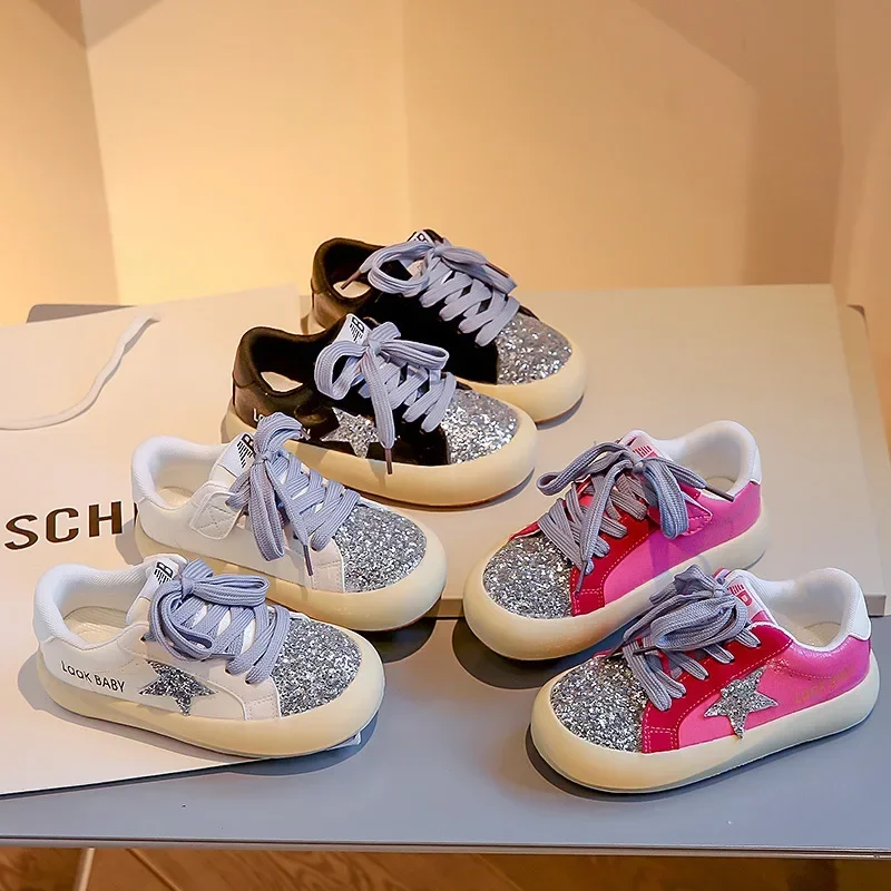 

Детские повседневные кроссовки 2026: Новинка весна-осень, легкие дышащие спортивные кеды, модные низкие кеды со звездами