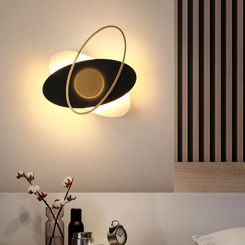 

Modern LED Wall Lamp Background Wall Decorative Fixture For Living Room Bedroom Bedside Sconce Lights Hotel Aisle Home Lighting