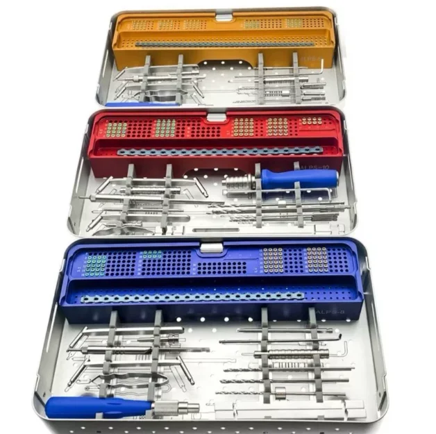 ALPS Veterinary Orthopedic Instrument Set Bone Plate Screw Kit Pet Bone Fixation Tools Stainless Steel 5 8 10