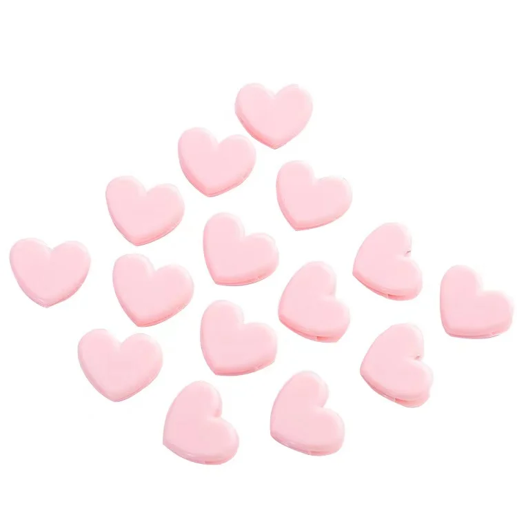 3 pcs Cute Heart Modelling Clip Stationery Clip Hand Account Clip Small Clip Decorative Paper Binder Clips