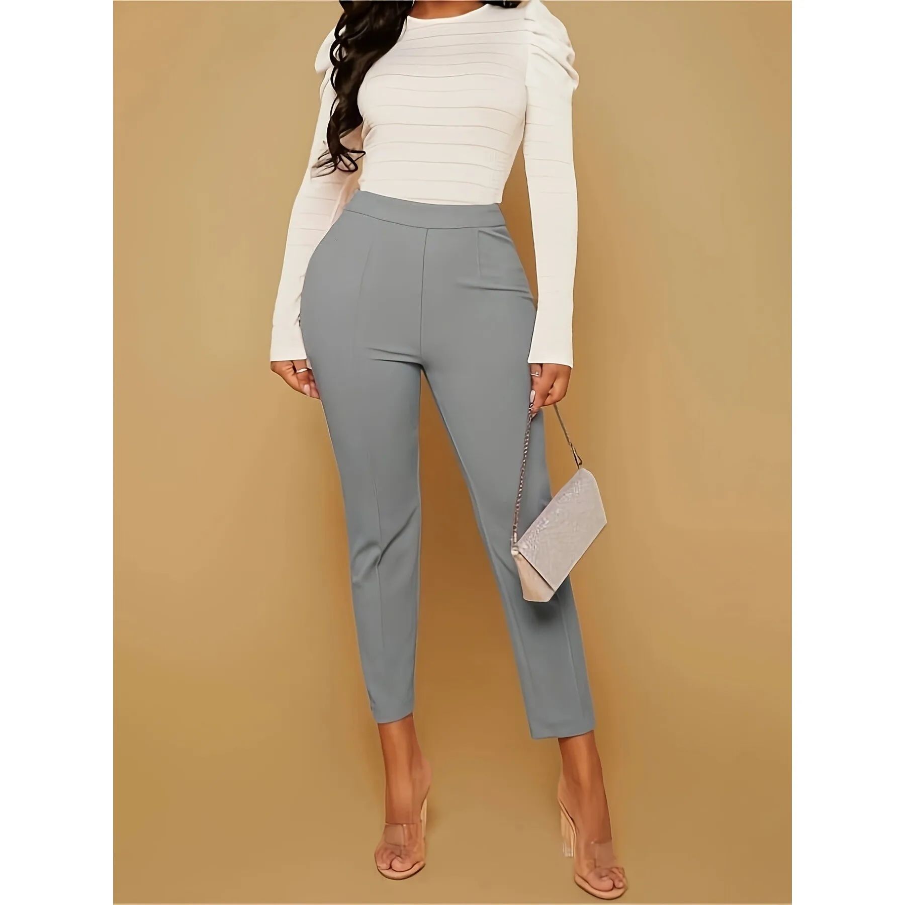 

Fashion Casual Women Pants Harlan Style Neutral Harajuku Loose Fit Trousers Spring 2026 Seasonal Casual Fashion Ladies' Pants