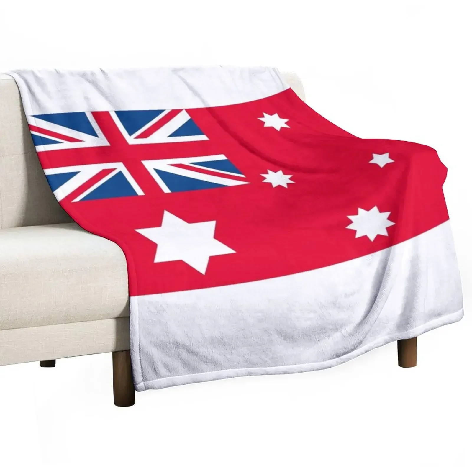 

Australian 1901 Federal Red Ensign 180 x 120 cm Throw Blanket Single warm for winter Bed Thermal Blankets