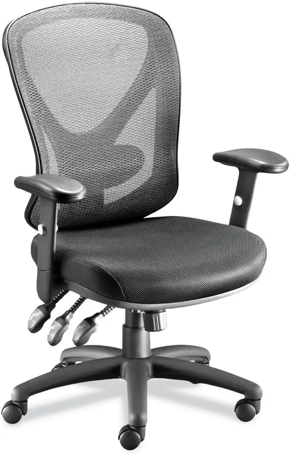 

Alera Aeson Series Multifunction Task Chair-Height Adjustable Office Chair with Swivel seat, Supports 275 lbs. Black Task Chair