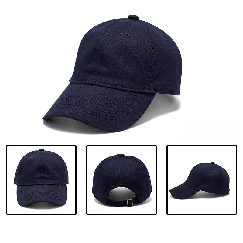 Spring Summer Soft Baseball Cap Solid Blank Peaked Cap Outdoor Sunscreen Hat Adjustable Customizable Men Women Hat