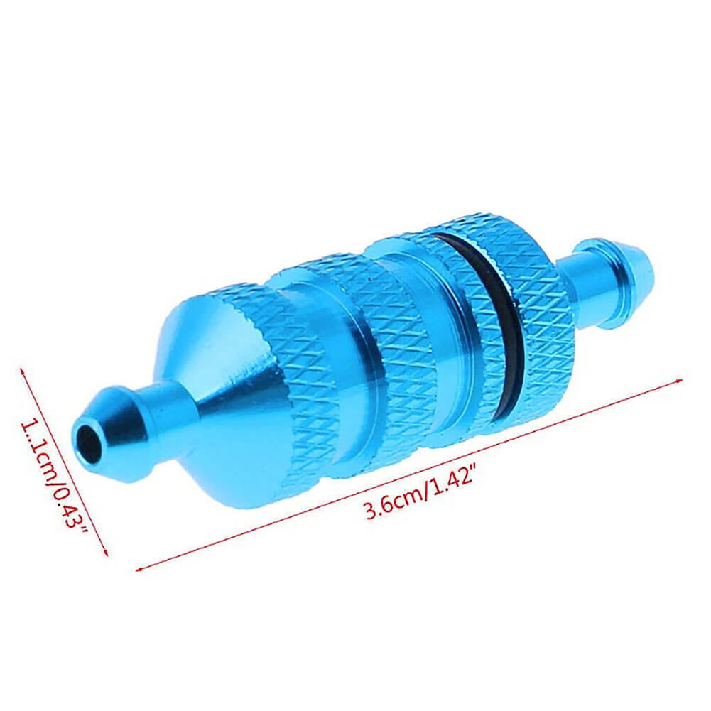 Filtro olio in lega di alluminio olio per simulazione filtro carburante Nitro per parti di automobili 1/8 1/10 RC 94122 Crawler D90 TRX4 kit auto da corsa