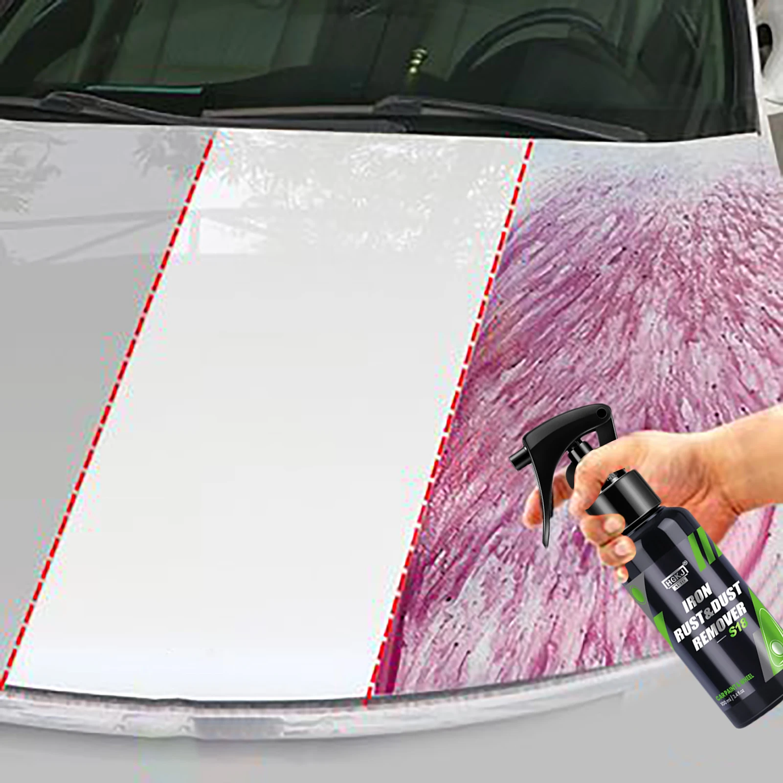 50ML Iron Remover Car Detailing Fallout Rust Remover Spray Decontamination Iron Out Fallout Rust Remover Spray for Brake Rim