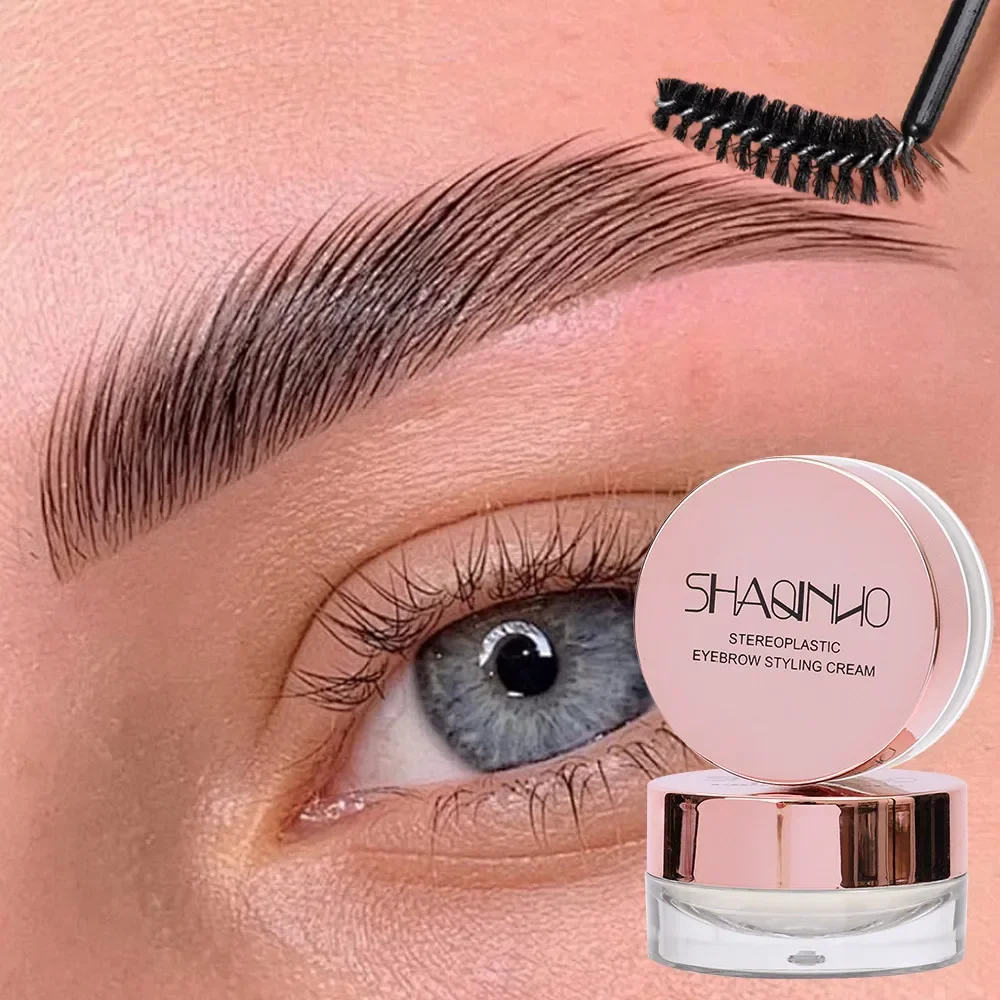 Transparentes Augenbrauen-Styling-Gel, Augenbrauen-Pomade-Fixiercreme, Augen-Make-up, Kosmetik, wasserdicht, schnell trocknend, langlebig