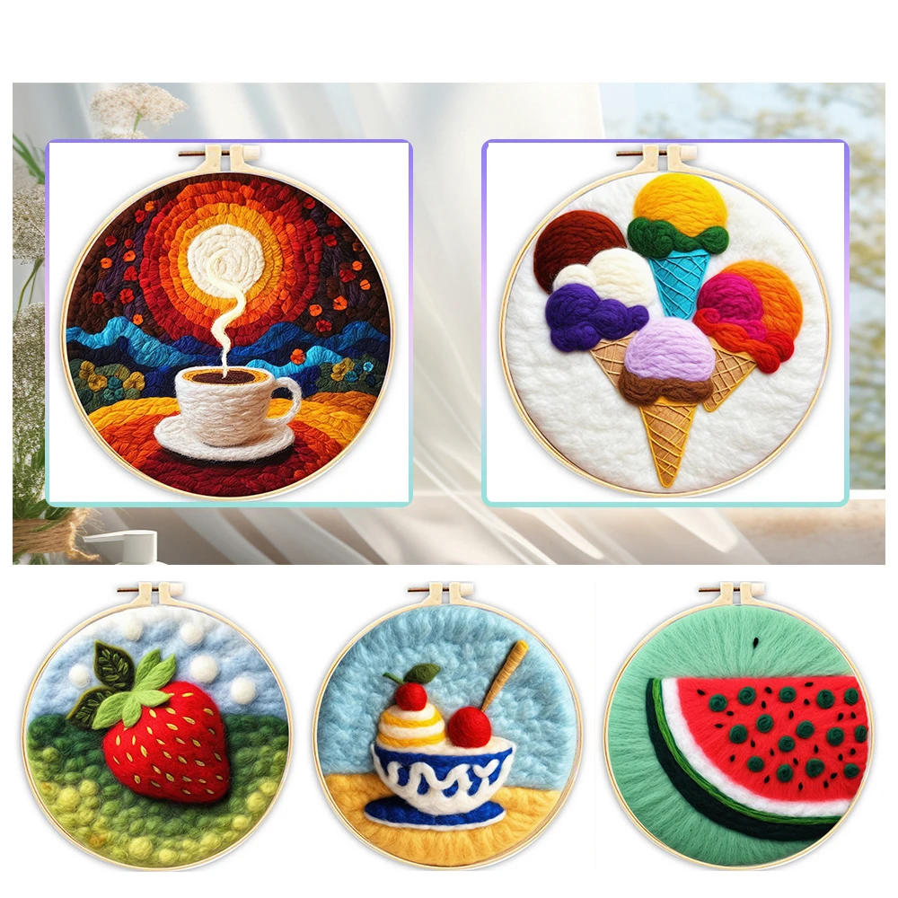 

GATYZTORY игла для валяния, картина с рамкой, комплект для начинающих, шерстяной фетр ручной работы, домашний декор для взрослых, поделки своими руками