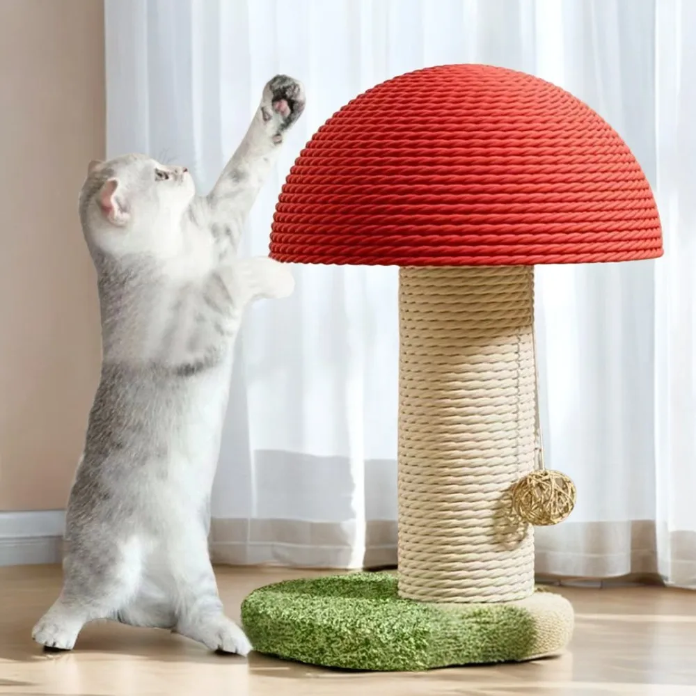 Cat Scratching Tree Mushroom Sisal Wear-resistant Scratching Column Kitten Climbing Frame Scratching Board Household Kitty Toys