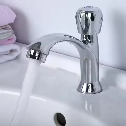 Bathroom Faucets WashBasin Faucet Deck Mounted Sink Single Cold Water Tap Single Handle Tap Corrosion Resistance Taps