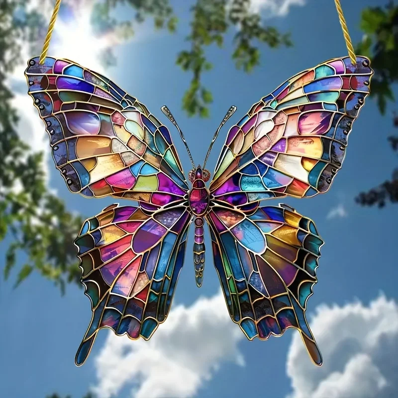 Acrylic Multi-Color 2D Butterfly Wings Light-Catching Device Beautiful Animal Enthusiast Gifts Graduation Affordable Decor