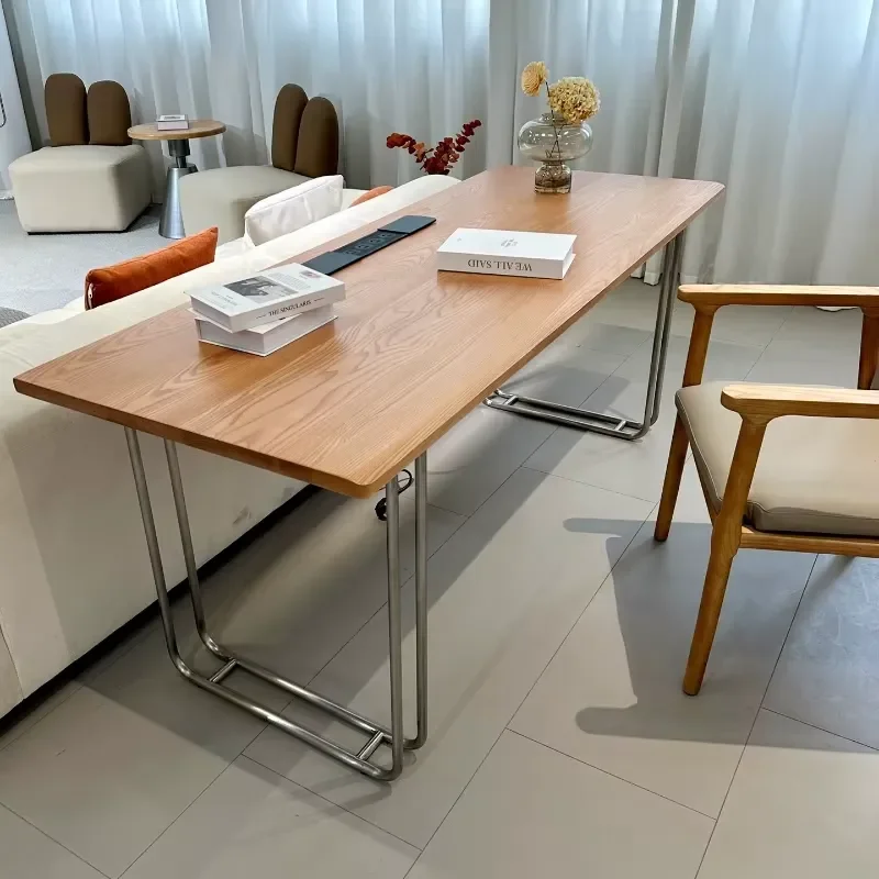Modern Simple Ash Wood Desk L Shaped Computer Table for Home Office Study Bedroom Workbench Writing Station Furniture