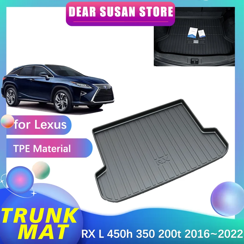 Special Rear Trunk Mat Tray For Lexus RX L 450h 350 AL20 200t F Sport 2016~2022 Waterproof Floor Pad Space Decoration Accessorie