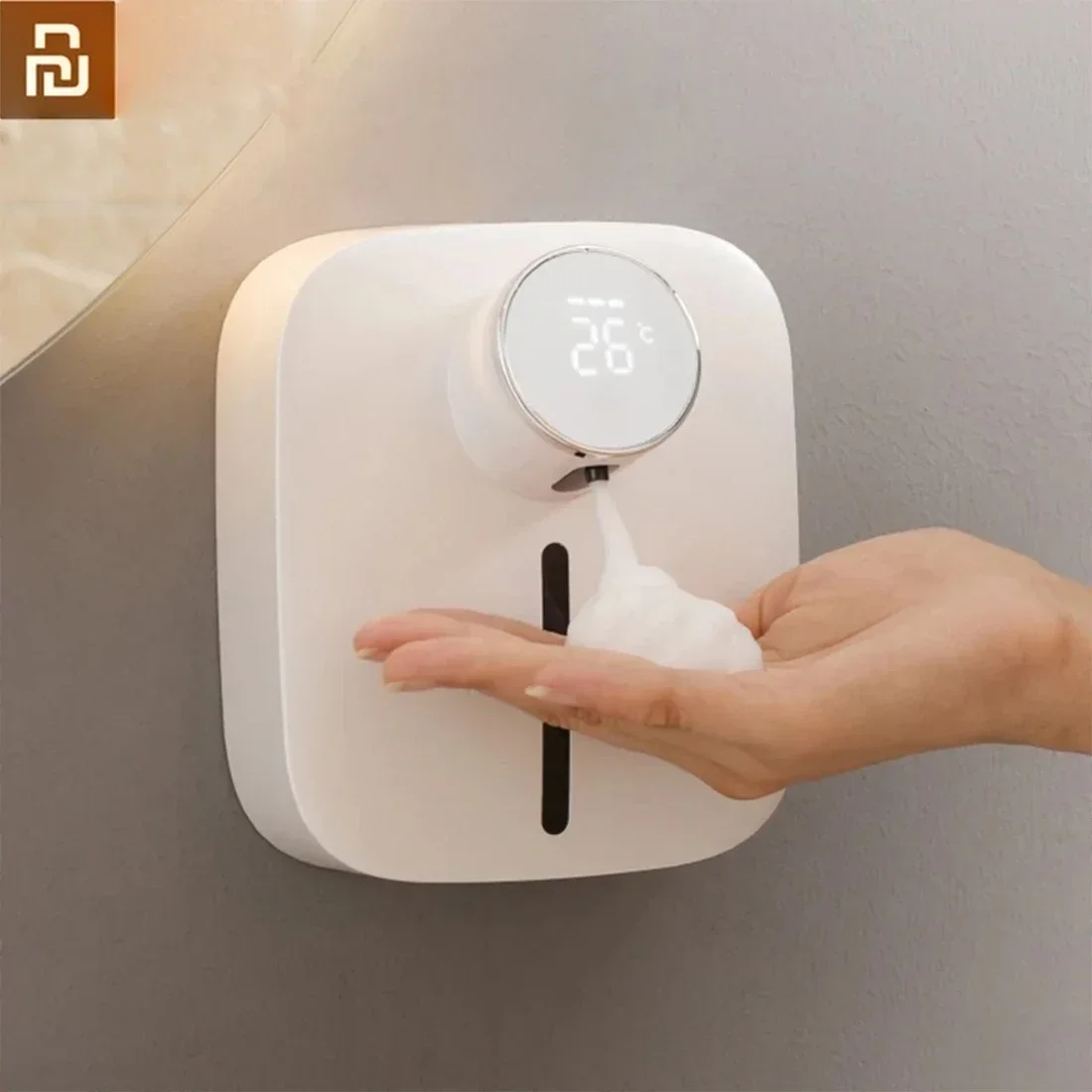 Xiaomi Soap Dispenser Wall-mounted Rechargeable Temperature Display Liquid Soap Dispensers Sensor Foam Hand Sanitizer Machine